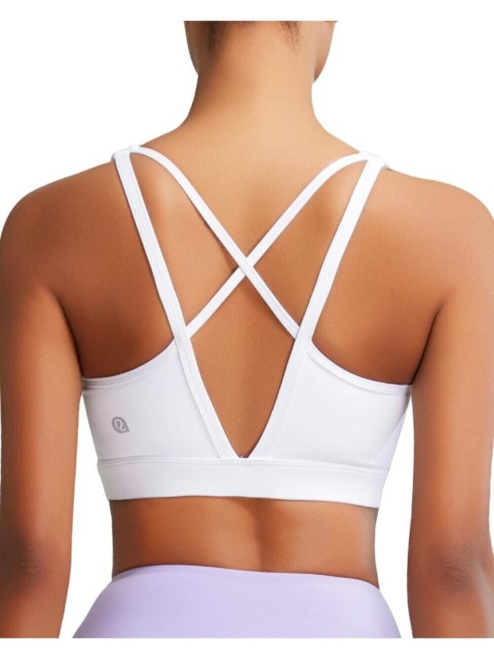 Women's White High Impact Sports Bras for High Support Running Sports Bra